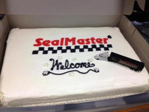 There's nothing like a beautiful looking cake for a SealMaster® grand opening. Still looks too good to eat!